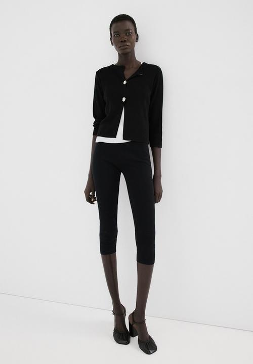 MANGO - Cardigan goldbota- black