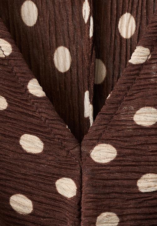 MANGO - Dress pomi  -  brown