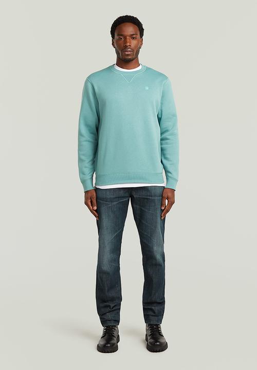 G-STAR - Premium Core R Sw Long Sleeve - Mineral Blue