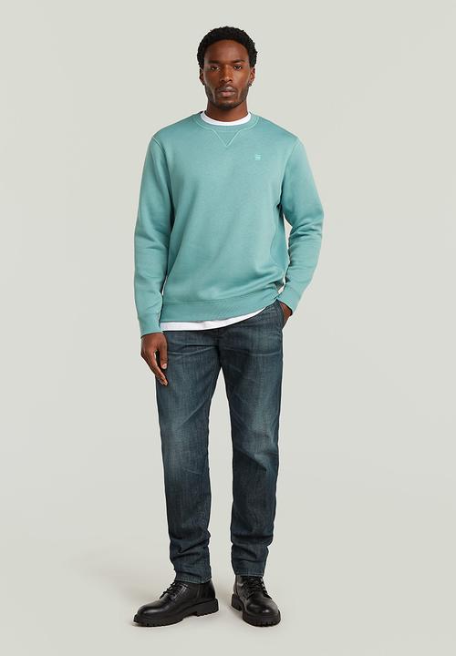G-STAR - Premium Core R Sw Long Sleeve - Mineral Blue