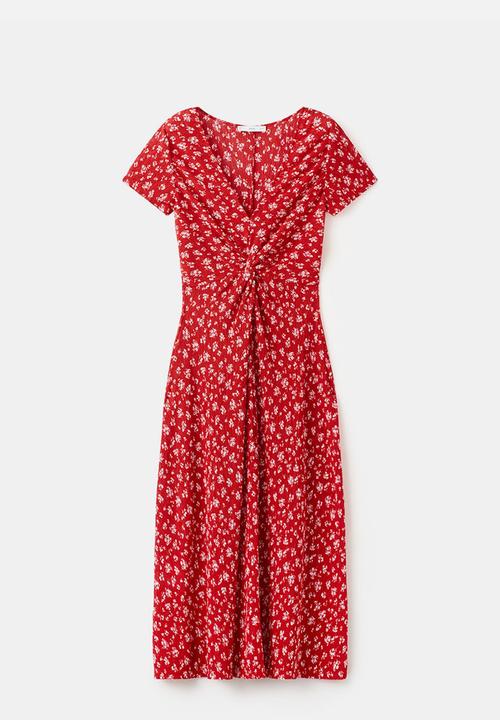 MANGO - Dress pomi  -  red