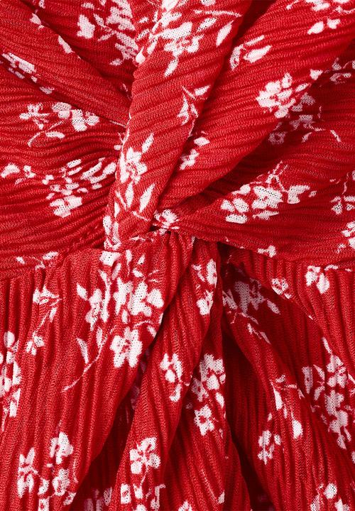 MANGO - Dress pomi  -  red