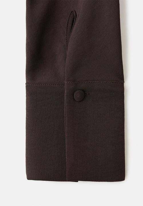 MANGO - Dress marine - brown