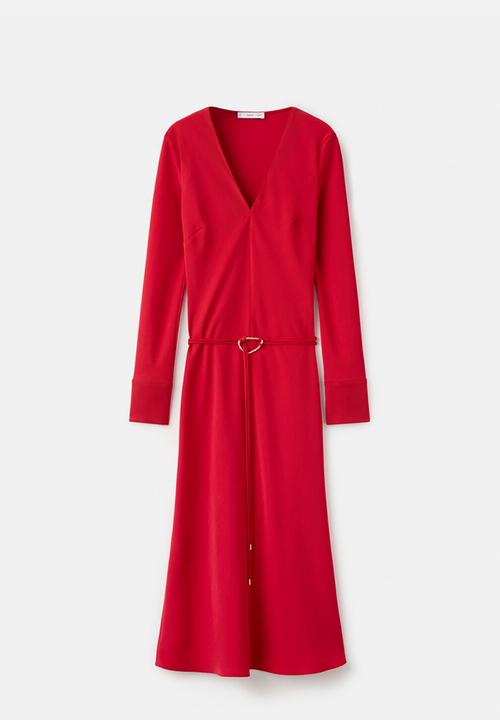 MANGO - Dress marine - red