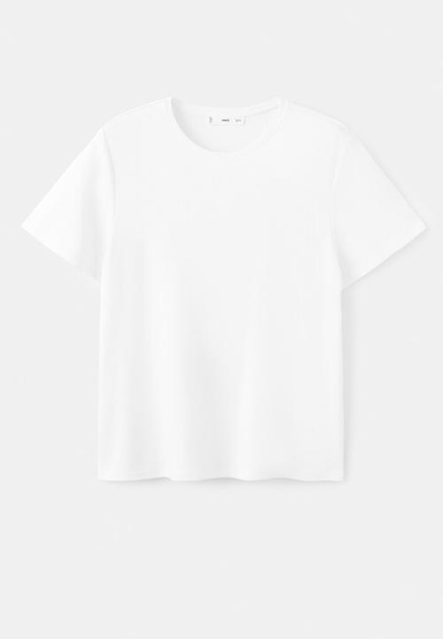 MANGO - T-shirt riti - white