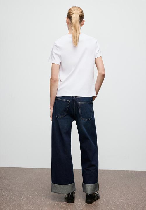 MANGO - T-shirt riti - white