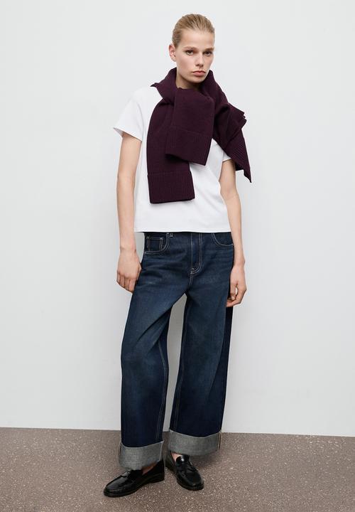 MANGO - T-shirt riti - white
