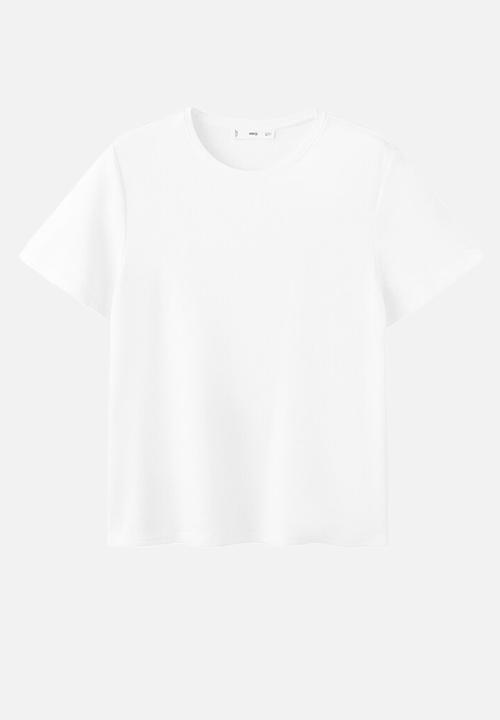 MANGO - T-shirt riti - white