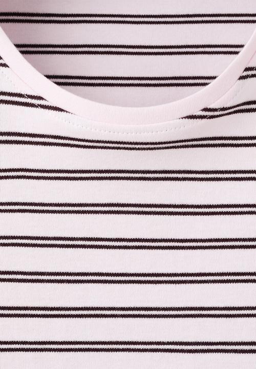 MANGO - T-shirt riti - light pastel pink