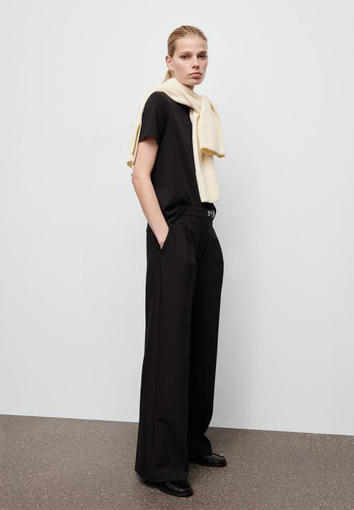 MANGO - T-shirt riti - black