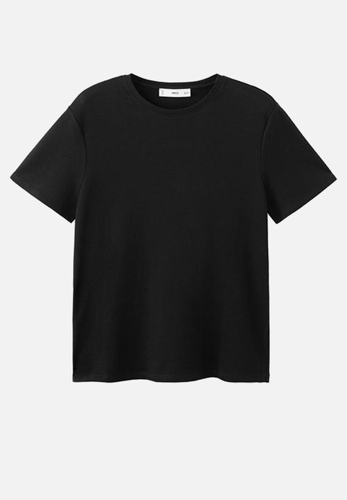 MANGO - T-shirt riti - black