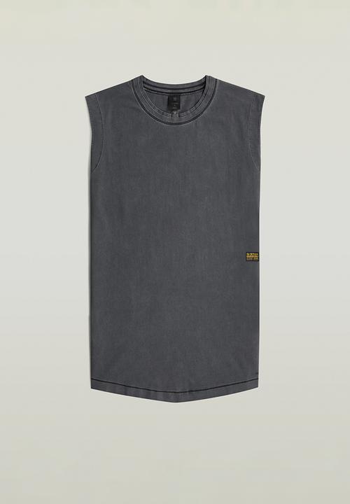 G-STAR - Washed s\l t dress wmn - Dk black gd