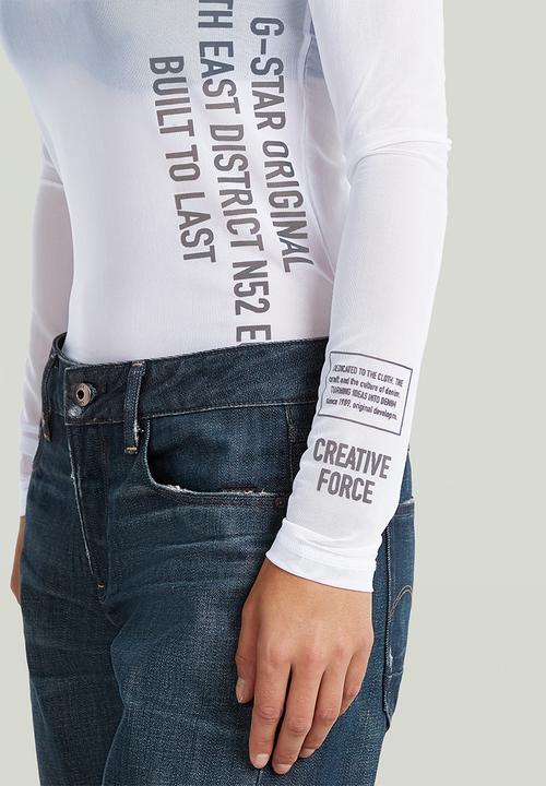G-STAR - Stencil gr boat slim t wmn - White