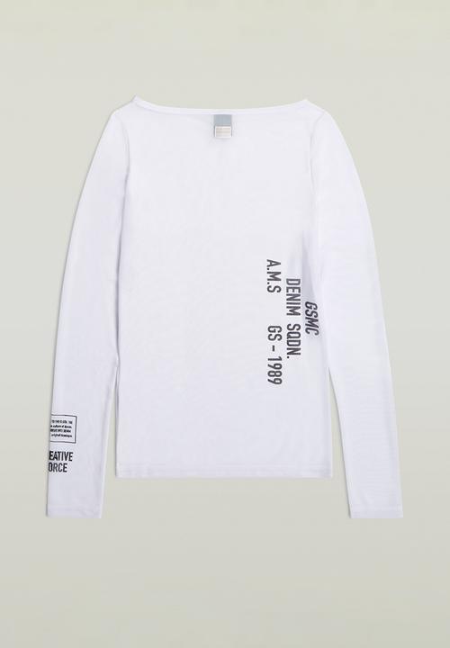 G-STAR - Stencil gr boat slim t wmn - White