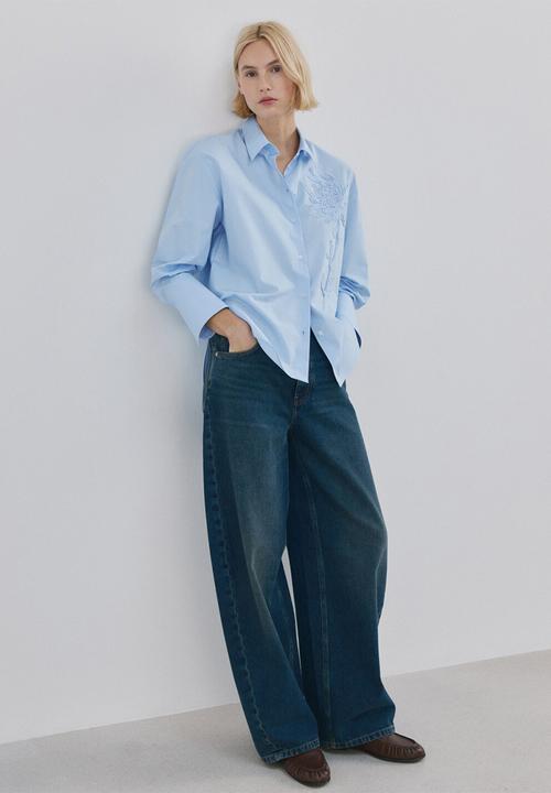 MANGO - Shirt salma- light/pastel blue