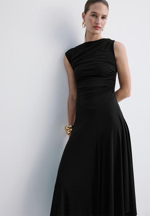 MANGO - Dress sandy - black