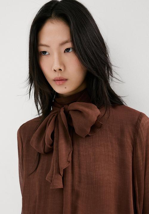 MANGO - Blouse choco - brown