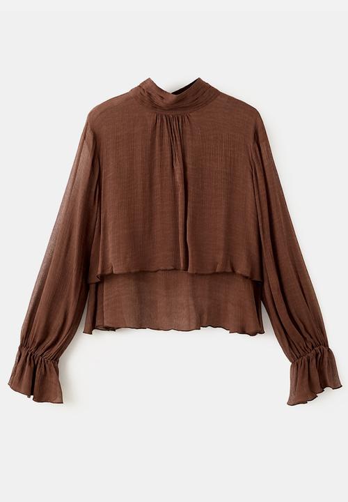 MANGO - Blouse choco - brown