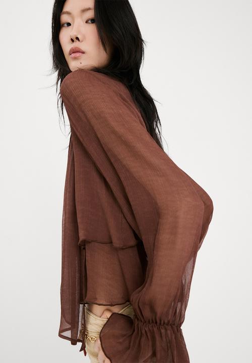 MANGO - Blouse choco - brown