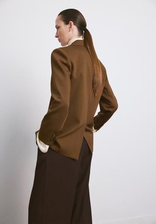 MANGO - Blazer pbgabi- dark brown