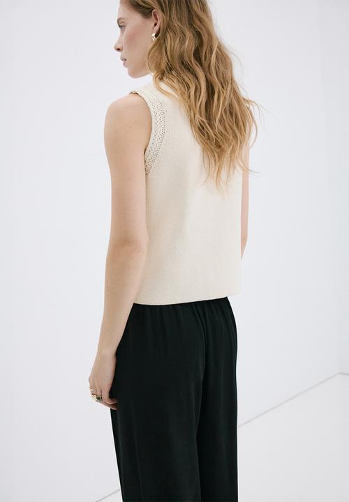 MANGO - Waistcoat frida - light beige