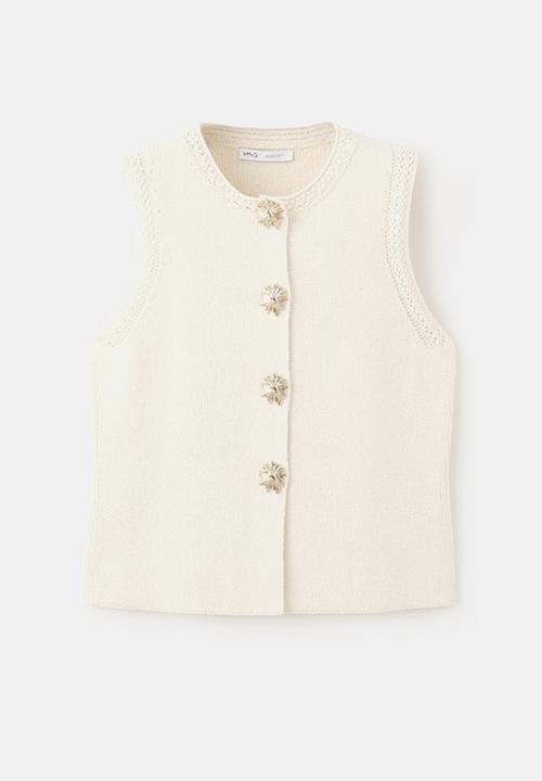 MANGO - Waistcoat frida - light beige