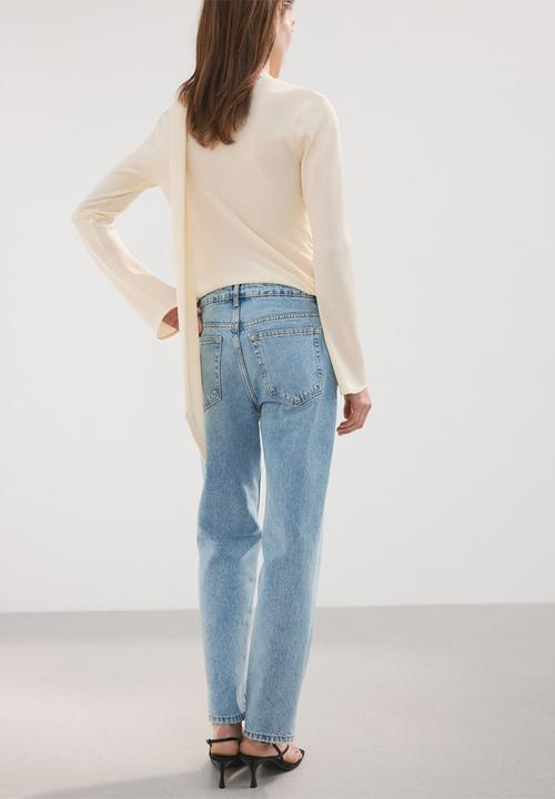 MANGO - Jeans blanca - open blue