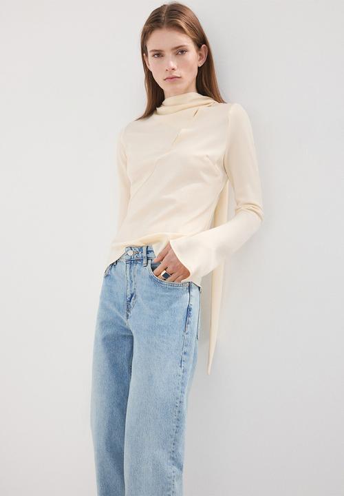 MANGO - Jeans blanca - open blue