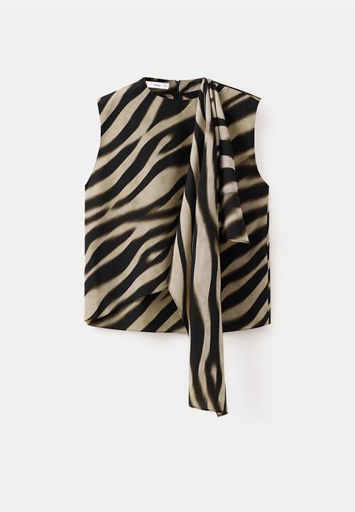 MANGO - Blouse glaciar- black