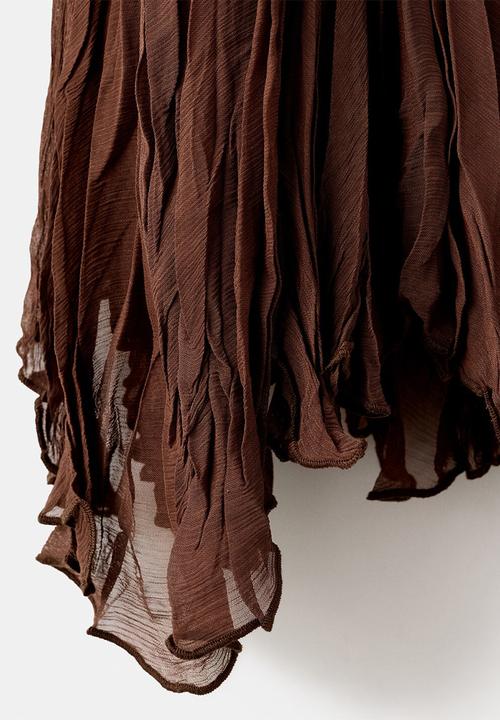 MANGO - Skirt ceci- brown