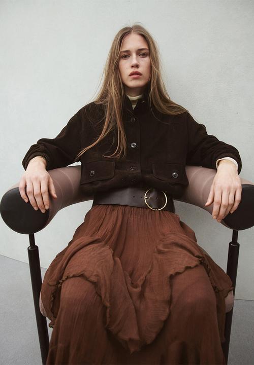 MANGO - Skirt ceci- brown