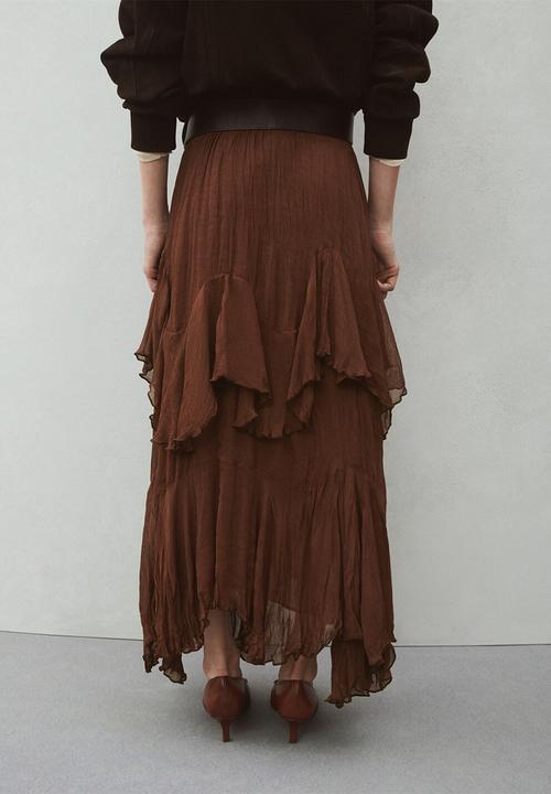 MANGO - Skirt ceci- brown