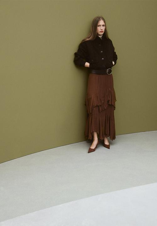MANGO - Skirt ceci- brown