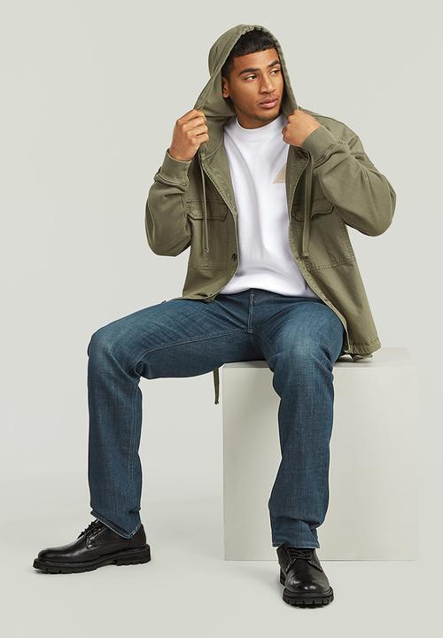 G-STAR - Woven Mix Loose Hooded Sw Overshirt - Shadow Olive Gd