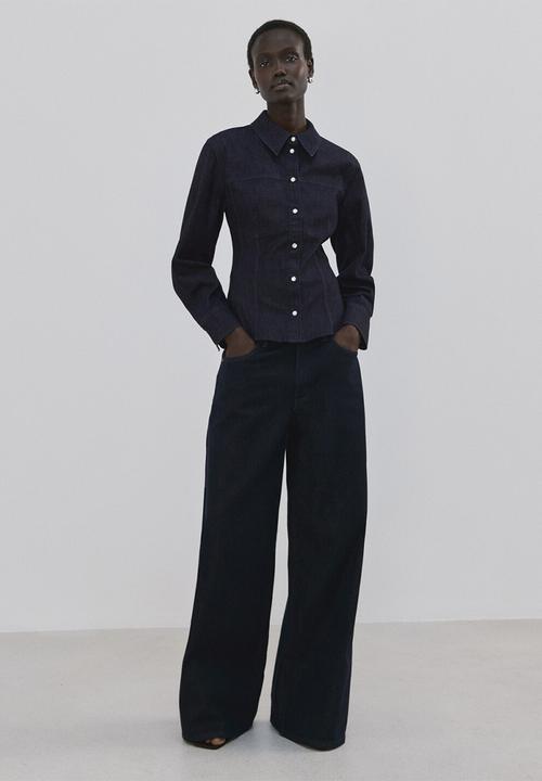 MANGO - Shirt odette - open blue