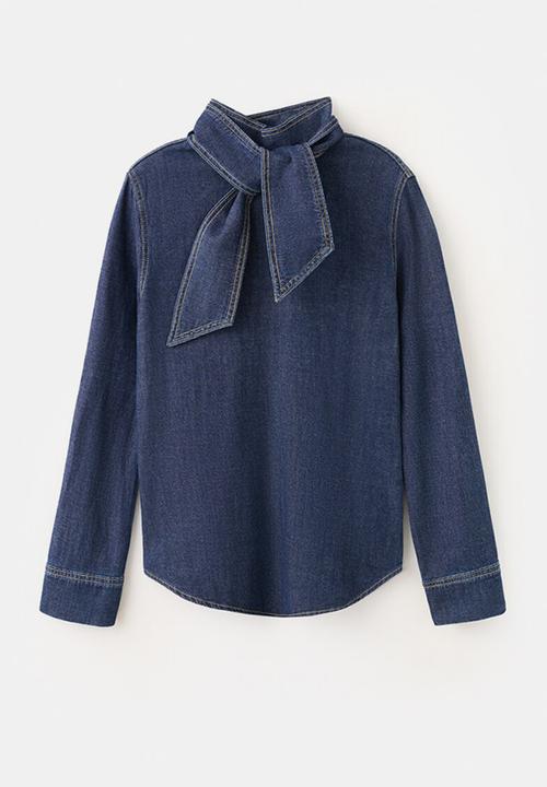 MANGO - Shirt pippa - open blue