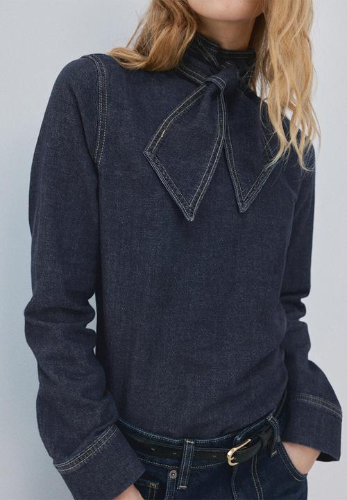 MANGO - Shirt pippa - open blue