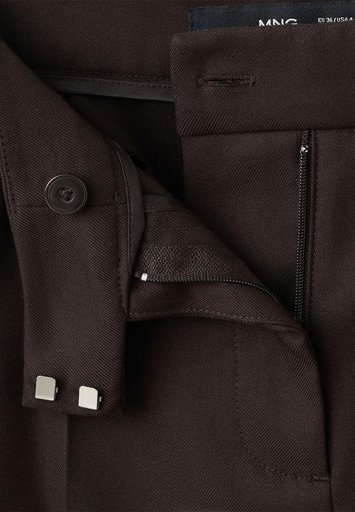 MANGO - Trousers pocket - brown