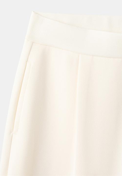 MANGO - Trousers pique  -  light beige