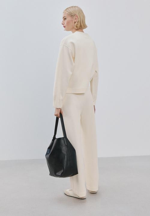 MANGO - Trousers pique  -  light beige