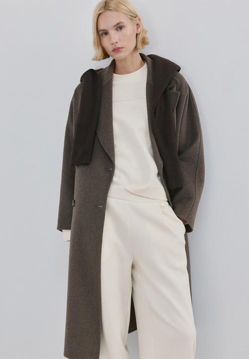 MANGO - Trousers pique  -  light beige