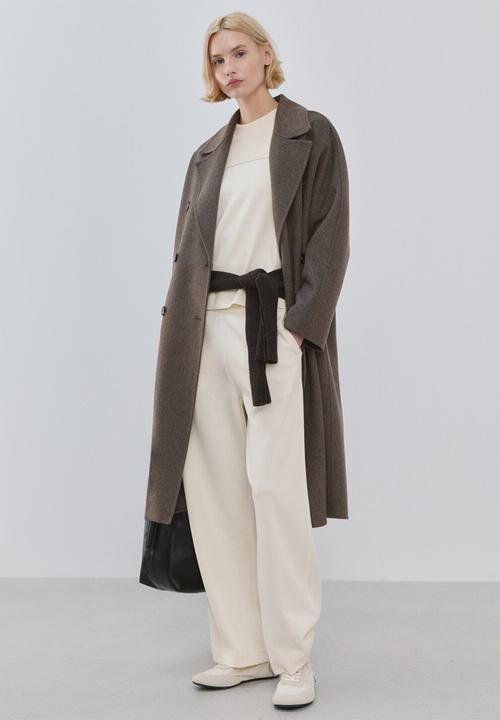 MANGO - Trousers pique  -  light beige