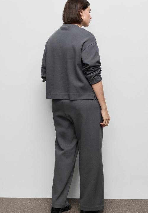 MANGO - Trousers pique - medium blue