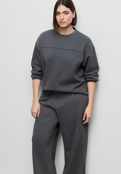 MANGO - Trousers pique - medium blue