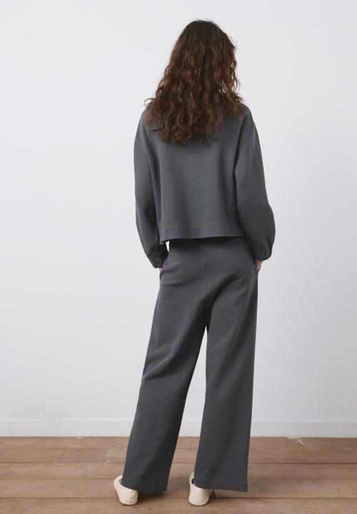 MANGO - Trousers pique - medium blue