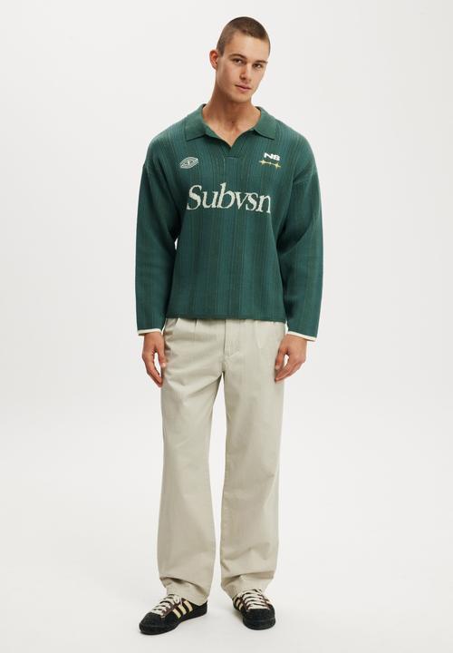 Cotton On - Baggy Pleated Pant - Stone