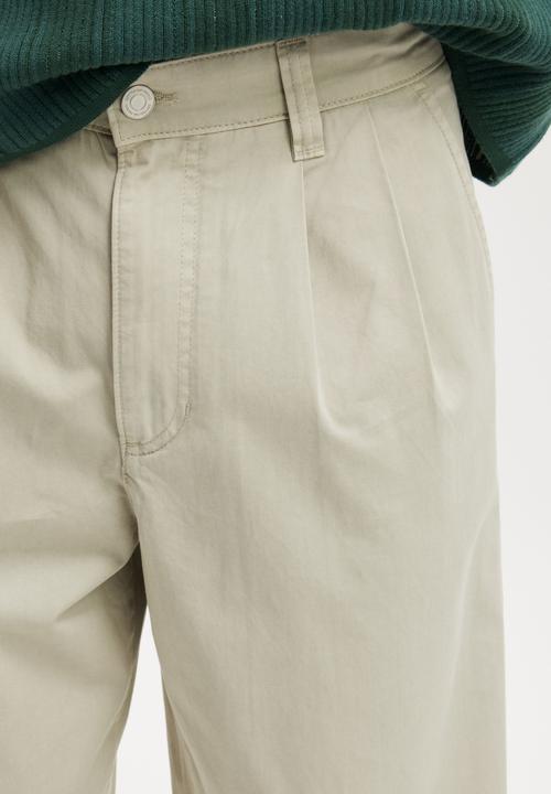 Cotton On - Baggy Pleated Pant - Stone