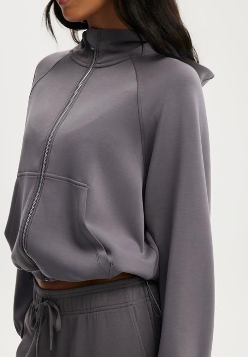 Cotton On - Ultimate Soft Hooded Jacket - Violet Grey