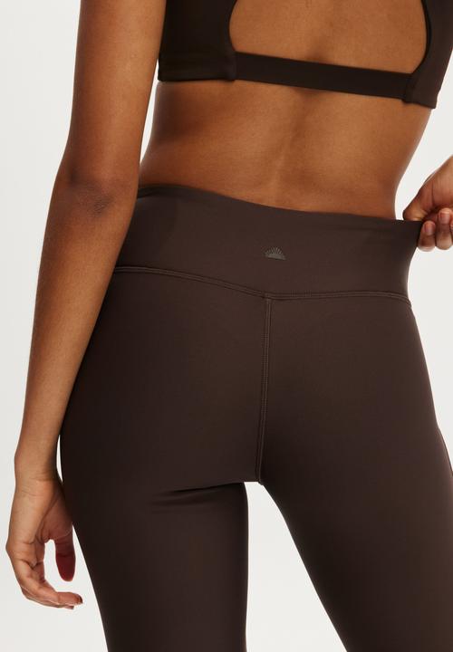 Cotton On - Fleece Lined Active Flare - French Roast