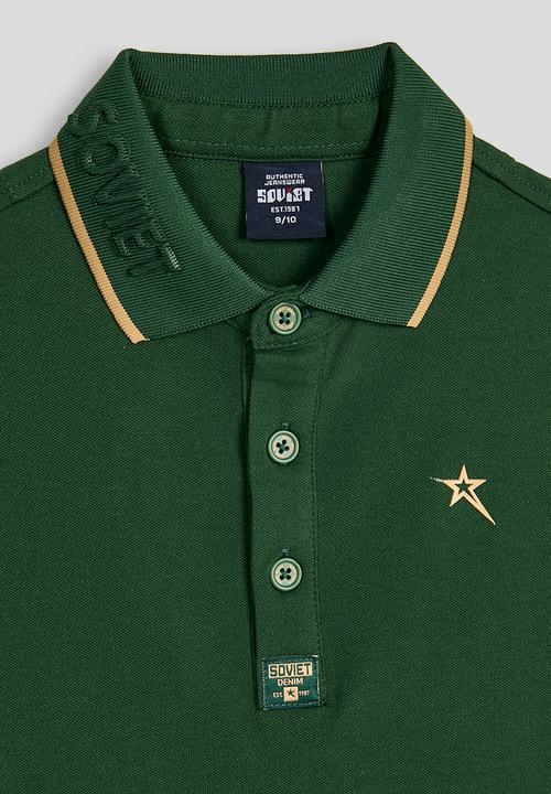 SOVIET - Boys Fashion Golfer - Bottle Green